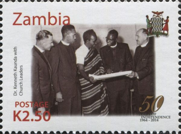 President Kenneth Kaunda (*1924) with Church Leaders