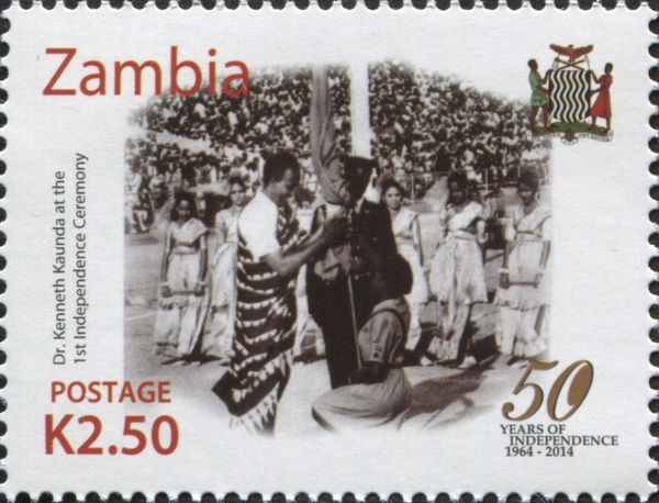 President Kenneth Kaunda (*1924) at Flag Raising