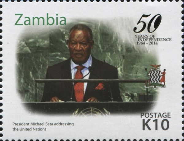 President Michael Sata addressing to United Nations