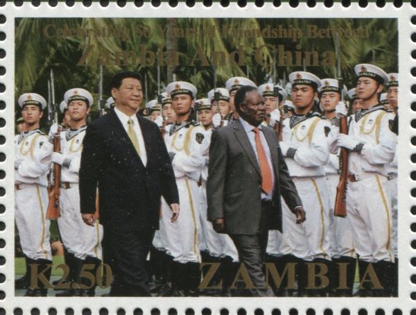 Both Presidents from Zambia and China