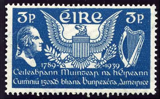George Washington, American Eagle & Irish Harp