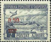 Douglas DC-3 over Ali Pasha Castle, overprinted in red