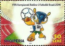 Mascot holding football