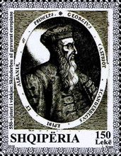 16th cent engraving of Skanderbeg by Dominicus Custos