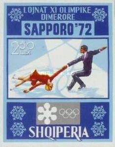 Figure Skating Pair and Olympic Rings