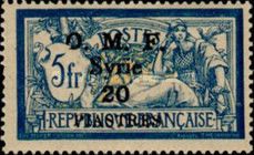 Type Merson overprinted and Syrian surcharge