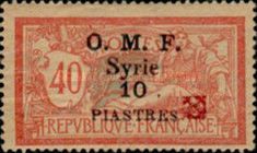 Type Merson overprinted and Syrian surcharge
