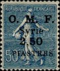 Type Semeuse overprint and Syrian surcharge
