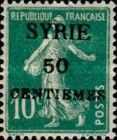 Type Semeuse overprint and Syrian surcharge