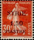 Type Semeuse overprint and Syrian surcharge