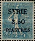 Type Semeuse overprint and Syrian surcharge