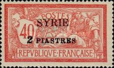 Type Merson overprinted and Syrian surcharge