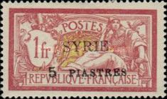 Type Merson overprinted and Syrian surcharge