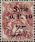 Type Blanc overprinted and Syrian surcharge