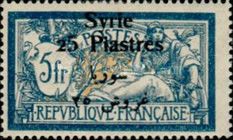 Type Merson overprinted and Syrian surcharge