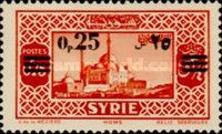 New value surcharged on Definitive 1930/36