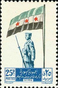 Syrian Flag and Soldier