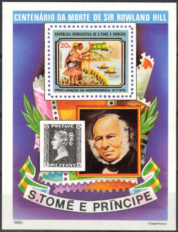 Sir Rowland Hill and Stamps (Mi:ST 429)