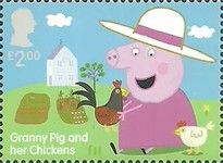 Granny Pig and Her Chickens