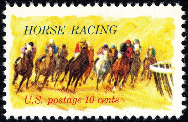 Horses Rounding Turn