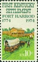 Covered Wagons at Fort Harrod