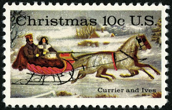 "The Road-Winter" (from a Currier and Ives print)