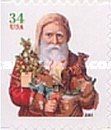 Santa Wearing Tan Hood - black USA