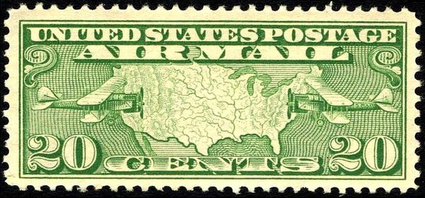 Map of the USA and Two De Havilland D.H. 4M Mail Planes