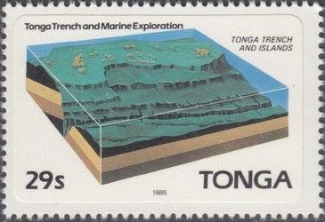 Section of Tonga trench
