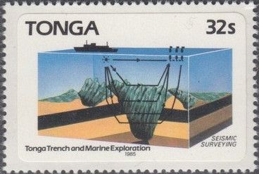 Diagram of Marine seismic survey