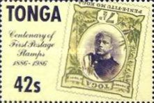 7½d invert error postage stamp of 1897