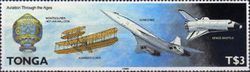 Montgolfier, Wright Airplane, Concorde and Space shuttle