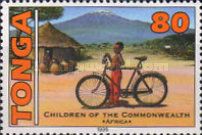Children with bicycles from Africa