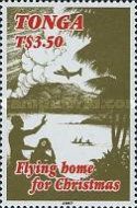 Tongans In Canoe Waving At Jetliner