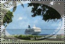 MS Artania arrives at Nuku'alofa