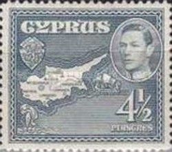 King George VI & Map of Cyprus/Coat of Arms