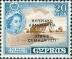 Cyprus Independence (overprint in blue)
