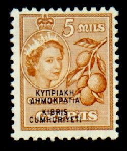 Cyprus Independence (overprint in blue)