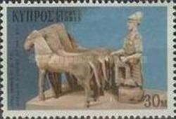 Goddess Athena and horse-drawn chariot