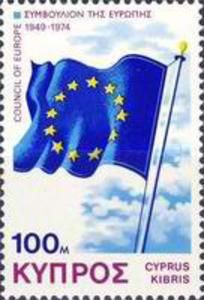 Council of Europe, 25th Anniversary - Flag