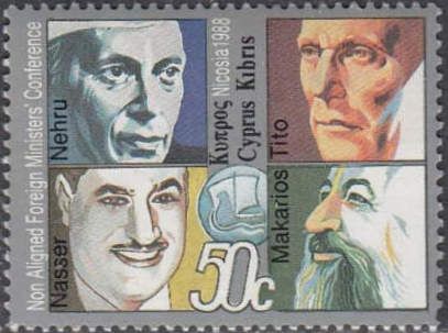 Leading figures of Nehru, Tito, Nasser and Makarios