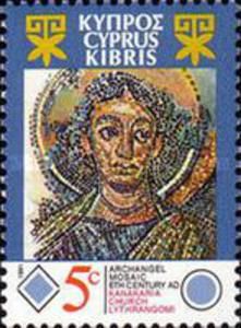 Kanakaria Church, Mosaic Archangel, 6th cent. AD