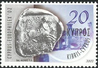 "Europhilex 02" - Silver coin of Timoharis (5th-4th cent. B.