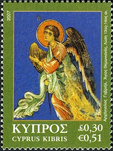 Archangel Gabriel, mural from St. Themonianos chapel