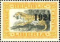 Leopard (Panthera pardus) - Overprint 1921