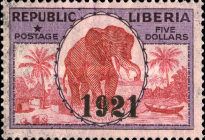 African Elephant (Loxodonta africana) - Overprint 1921