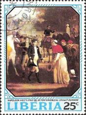 Napoleon meets Pius VII by Jean-Louis Demarne