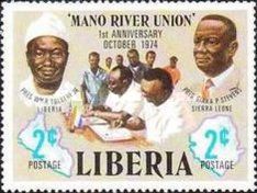 Presidents Tolbert and Stevens, first anniversary of Mano Ri