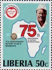 President Tolbert and Map of Africa