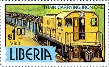 Train carrying iron ore